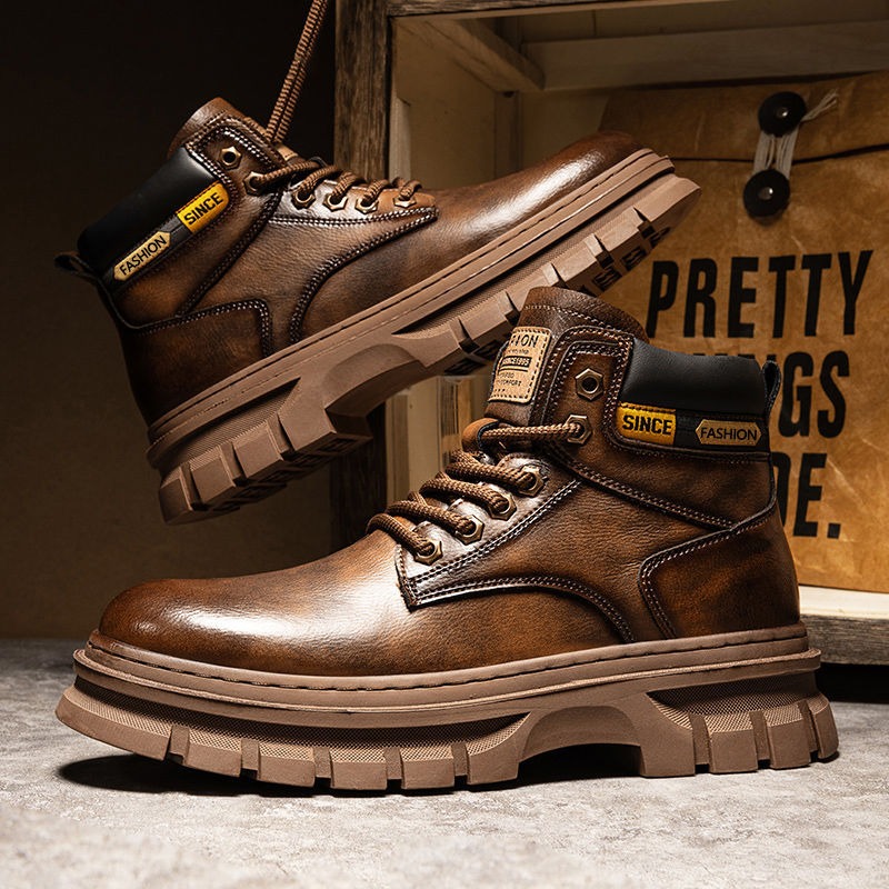 Chelsea Boots Suede - Botines de plataforma Vintage para Hombre,