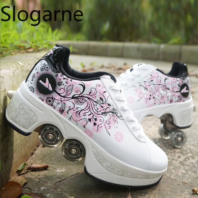 Men Shoes Sneakers - Zapatos de patines de 4 ruedas