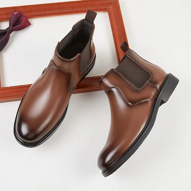 Men Shoes Oxford - Botas Oxford de cuero Vintage para