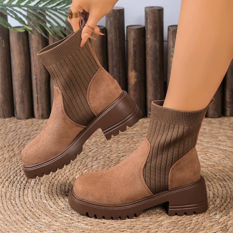 Chelsea Boots Suede - 2025 Otoño Invierno moda mujer Chelsea