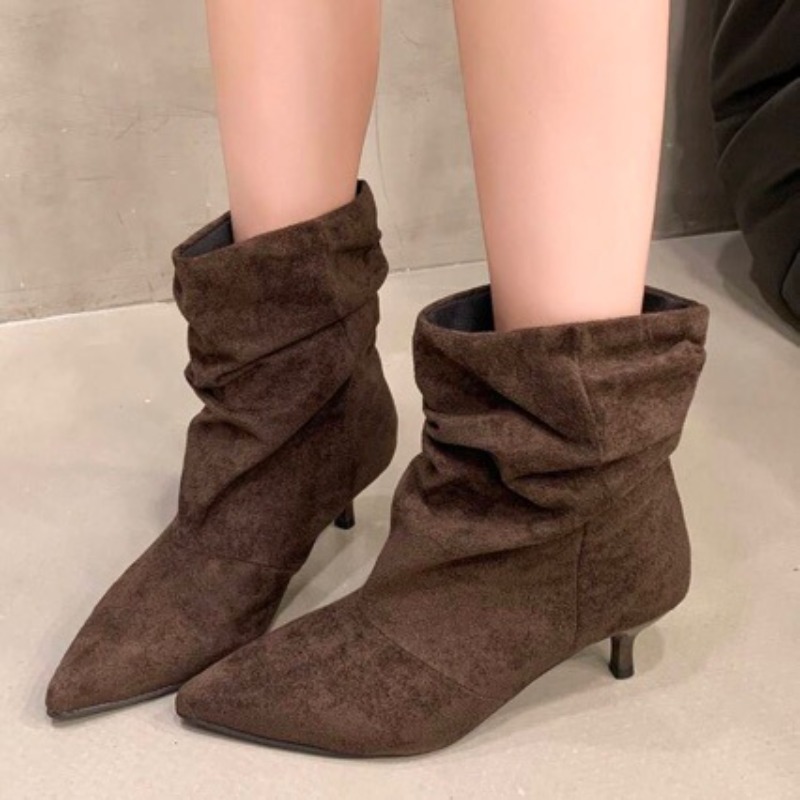 Chelsea Boots Suede - Botines de Diseño Elegantes Retro Marrones
