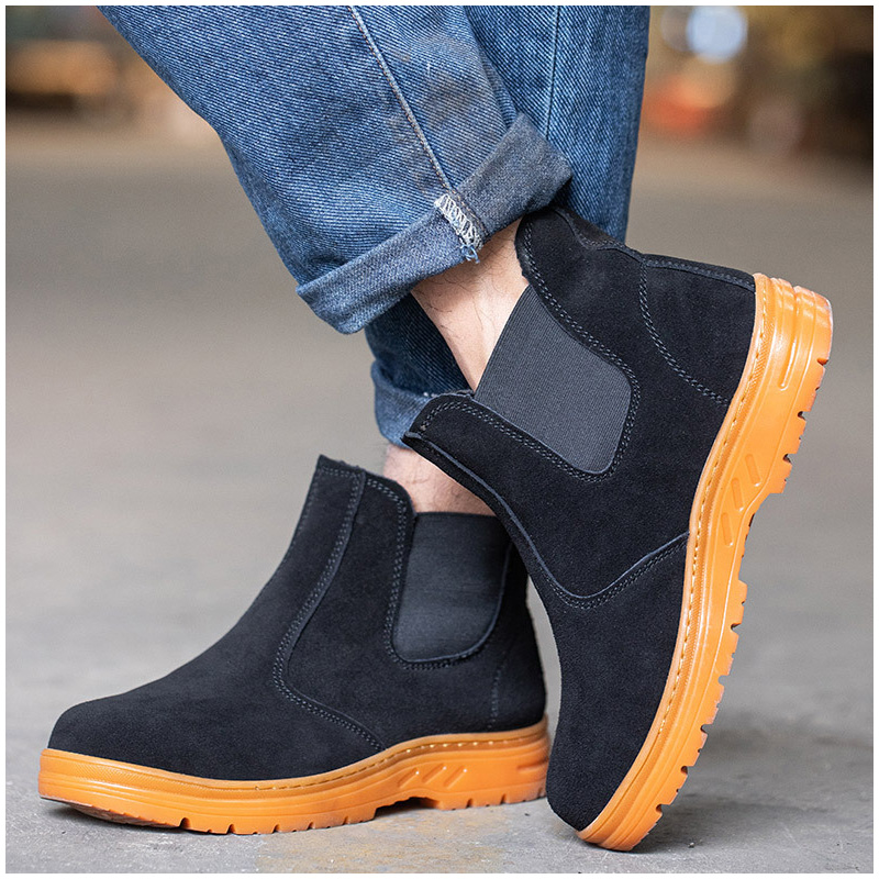 Chelsea Boots Suede - Puntera de acero de ocio para