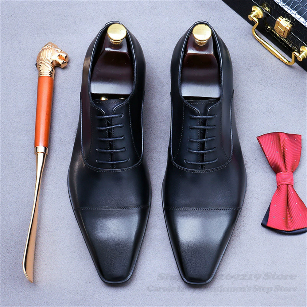 Zapatos de cuero Oxford para h - Men Shoes Oxford reseña y precio