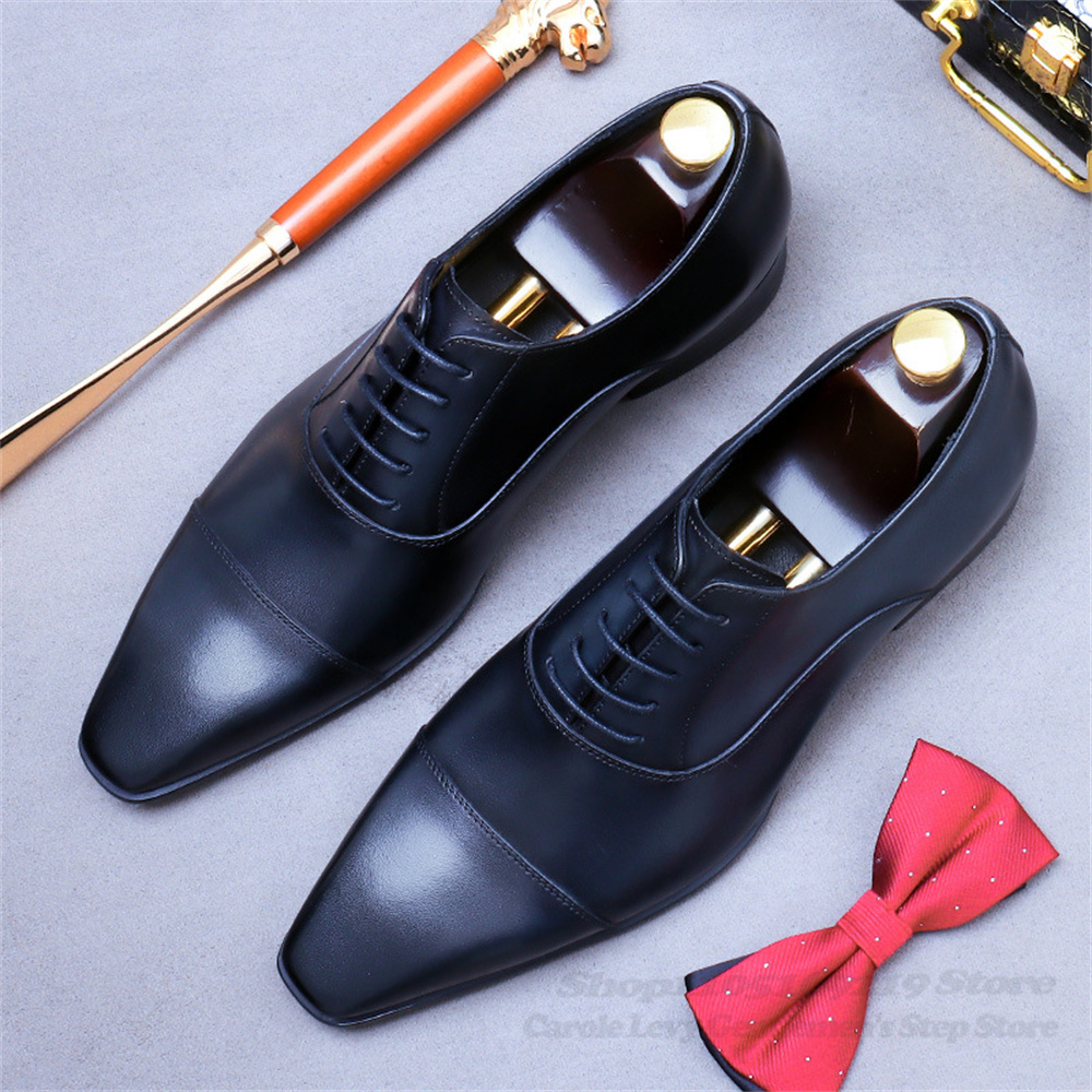 Zapatos de cuero Oxford para h - Men Shoes Oxford reseña y precio