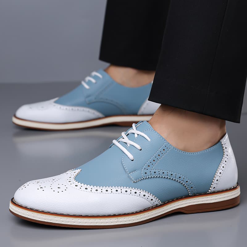 Zapatos Oxford de dos tonos en - Men Shoes Oxford reseña y precio