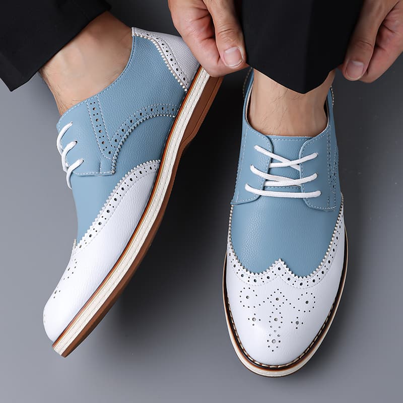 Zapatos Oxford de dos tonos en - Men Shoes Oxford reseña y precio