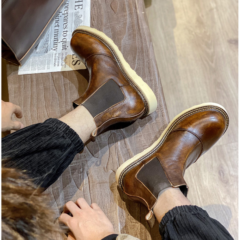 Botas Chelsea Retro de cuero g - Men Shoes Oxford reseña y precio