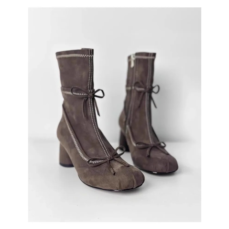 Botas de tacón alto con lazo e - Chelsea Boots Suede reseña y precio