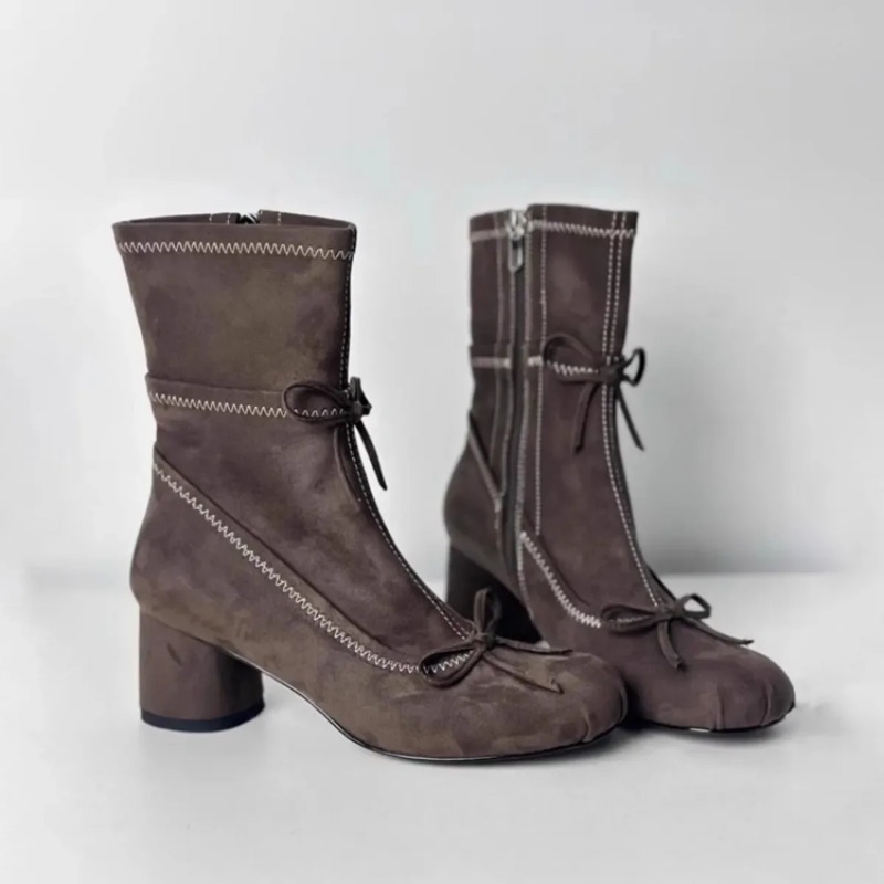 Botas de tacón alto con lazo e - Chelsea Boots Suede reseña y precio