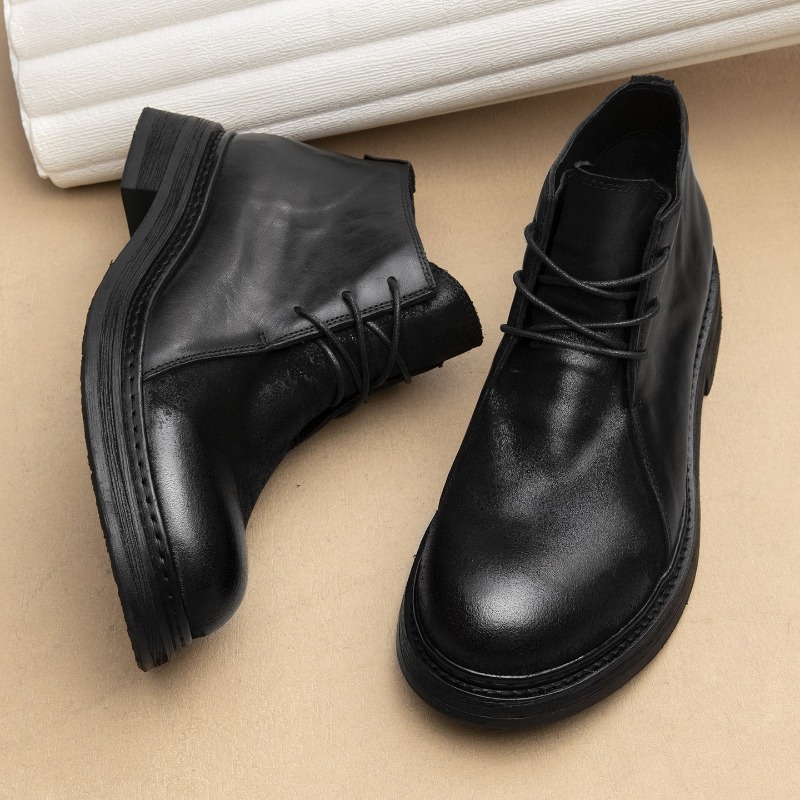 Botas de cuero genuino vintage - Men Shoes Oxford reseña y precio