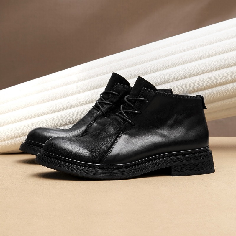 Botas de cuero genuino vintage - Men Shoes Oxford reseña y precio