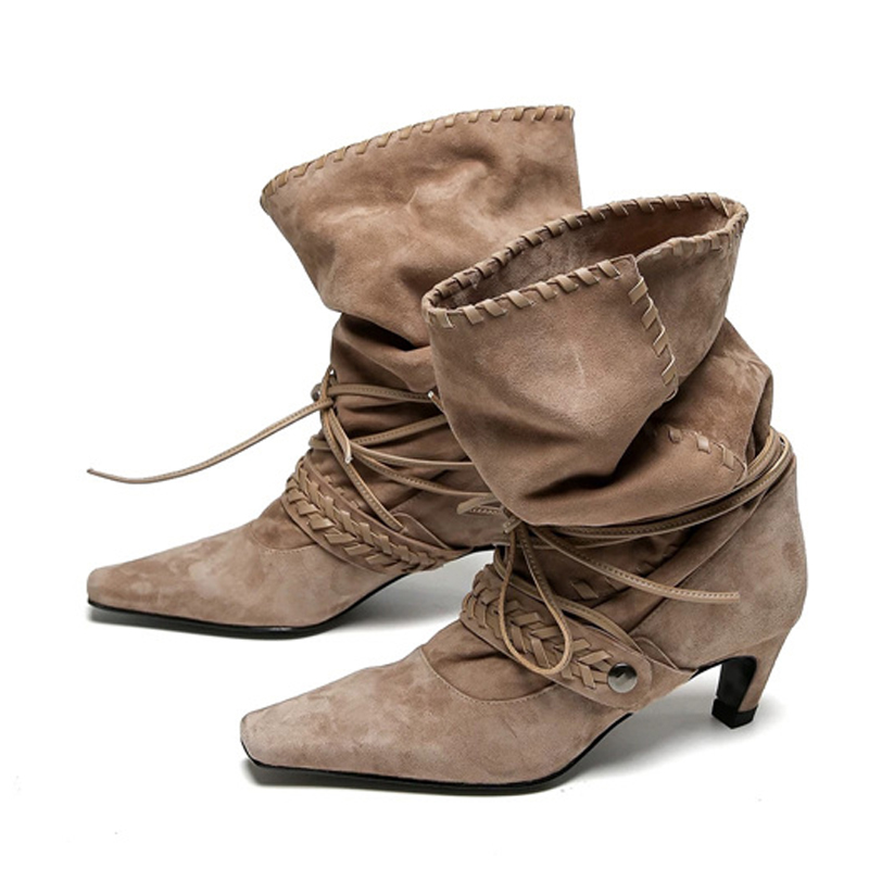 Liyke Otoño Invierno marrón te - Chelsea Boots Suede reseña y precio