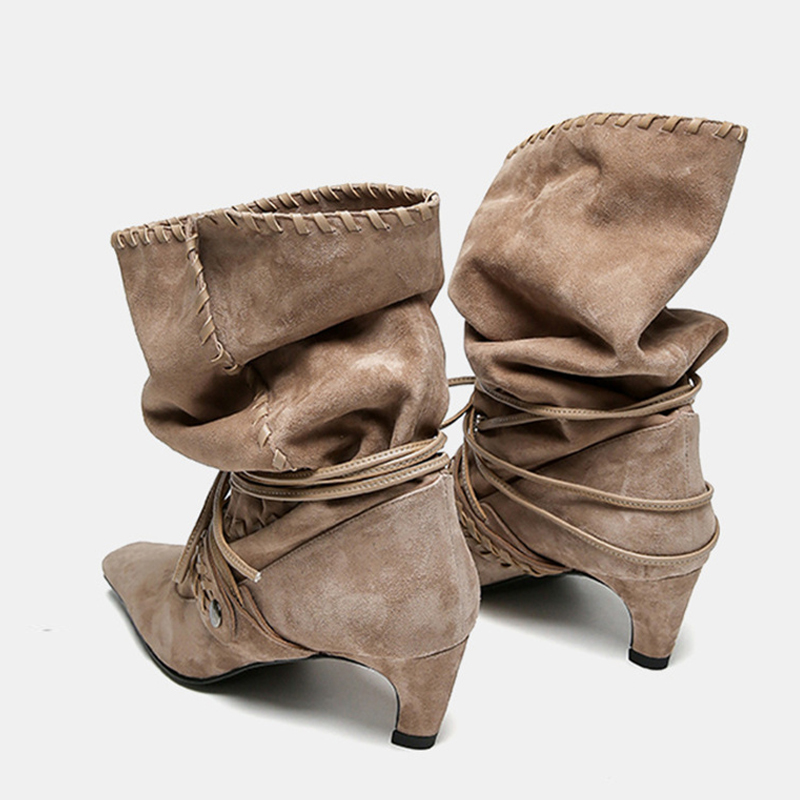 Liyke Otoño Invierno marrón te - Chelsea Boots Suede reseña y precio
