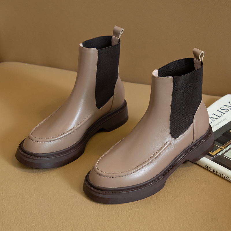 Botas de mujer de cuero genuin - Chelsea Boots Suede reseña y precio