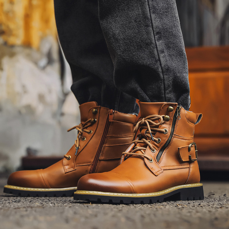 Botas de cuero para hombre, mo - Men Shoes Oxford reseña y precio